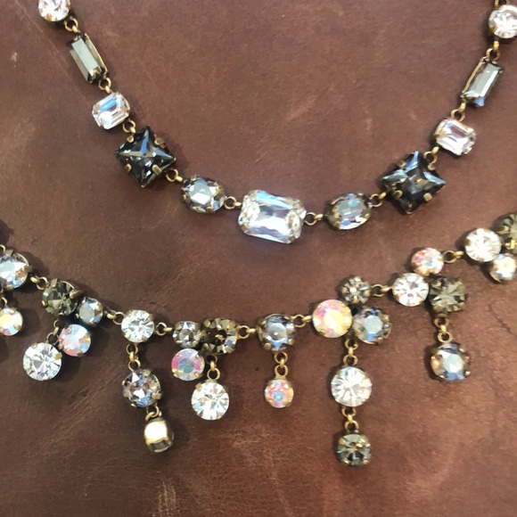 Stella & Ruby cut glass gemstone necklaces (2) 15”-18.5” and 15.5”-20” - Picture 2 of 7